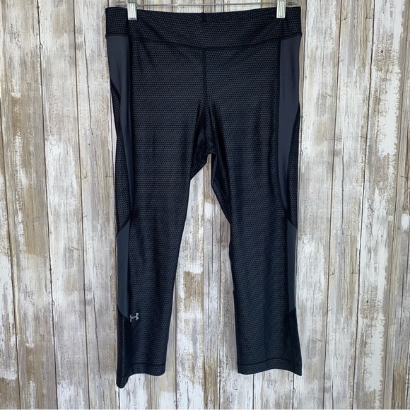 Under Armor Black Patterned Compression Leggings - Picture 1 of 5